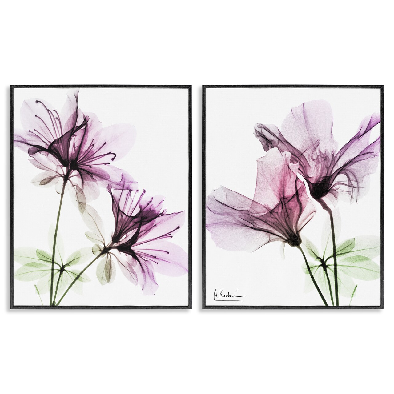 Stupell Industries Purple Flower Bloom Design Framed Giclee Art